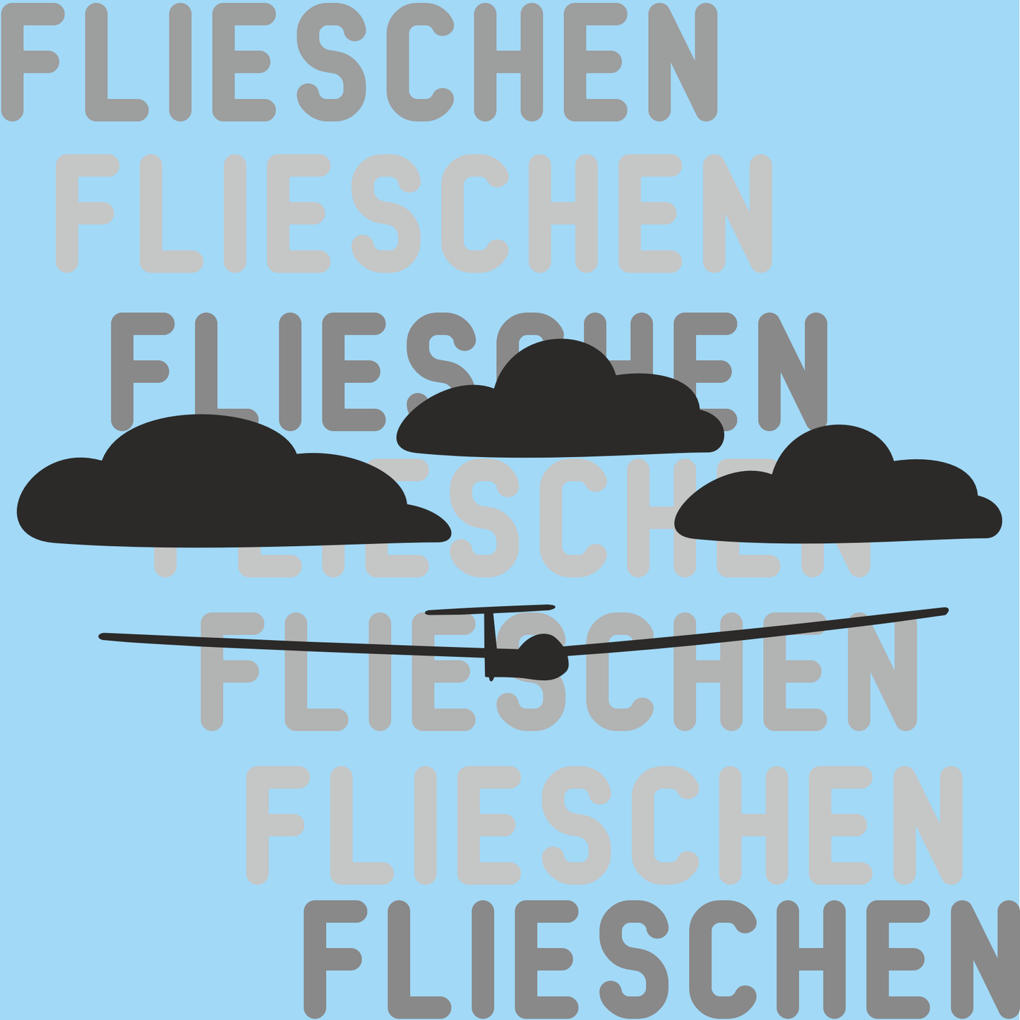 Aufkleber Segelflugzeug mit Wolken