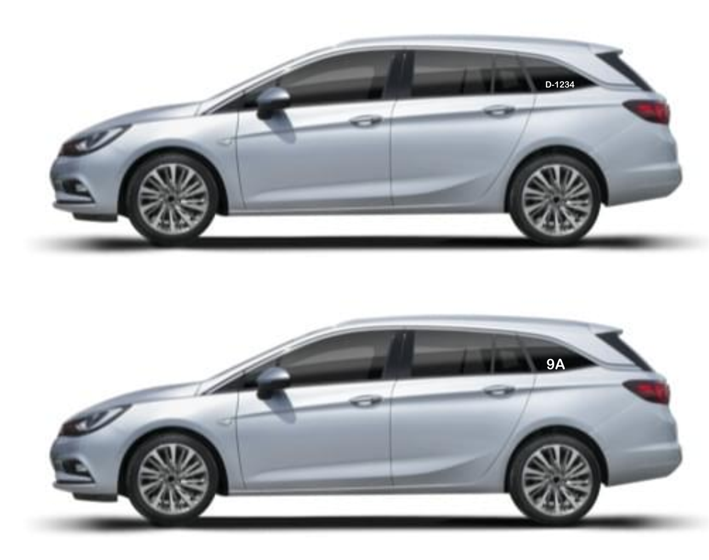 Aufkleber für Heckscheibe / Seitenscheibe (1Paar)