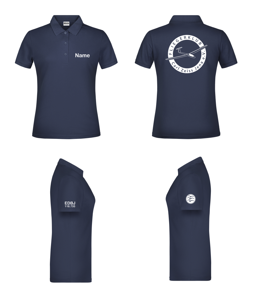 Damen Poloshirt FK Carl Zeiss Jena (100% Baumwolle)