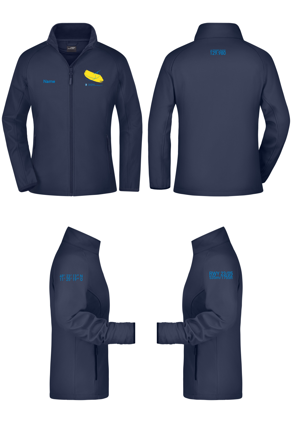 Damen Softshelljacke Segelflieger im Post-SV Nürnberg e.V.