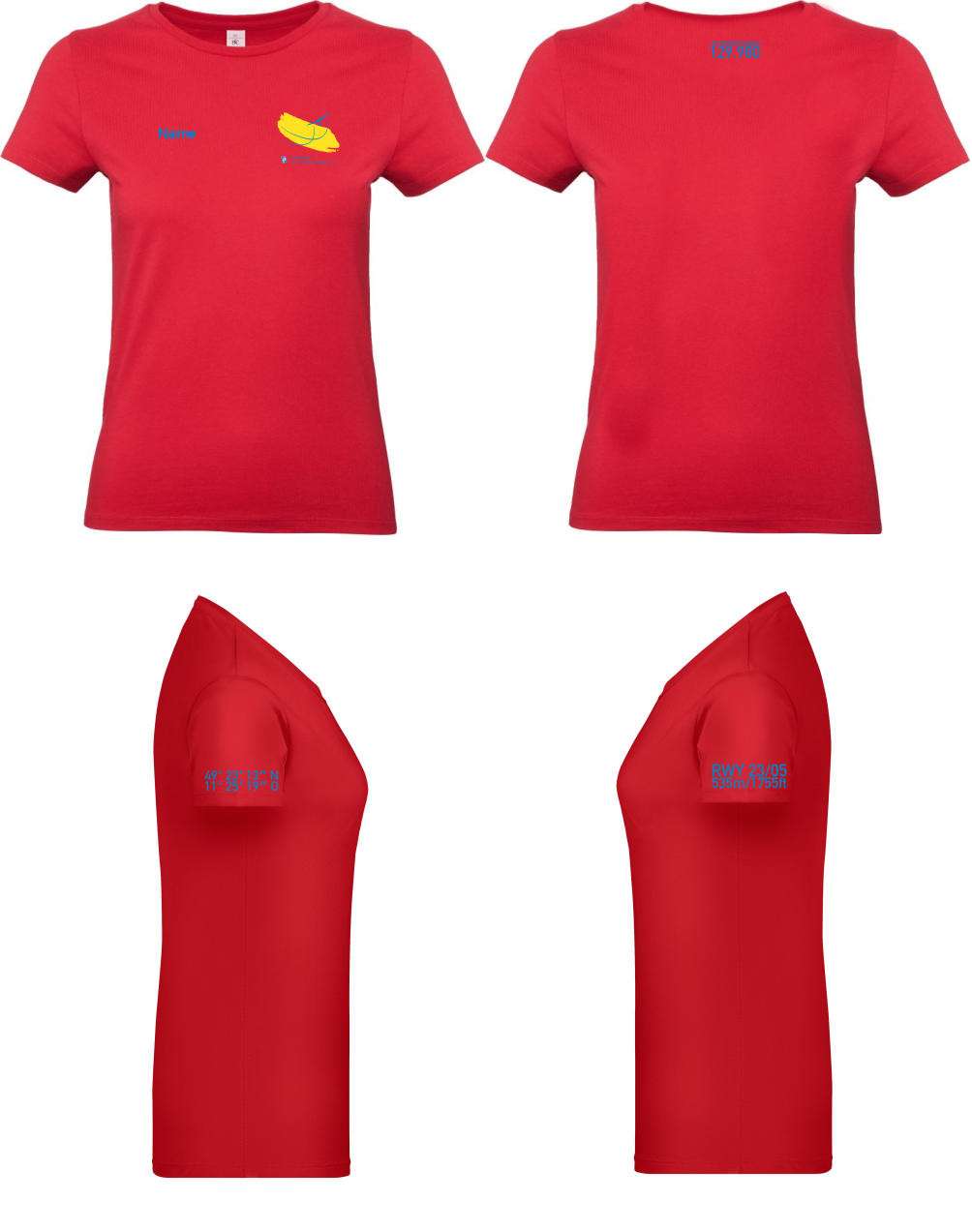 Damen T-Shirt (grün/rot) Segelflieger im Post-SV Nürnberg e.V.