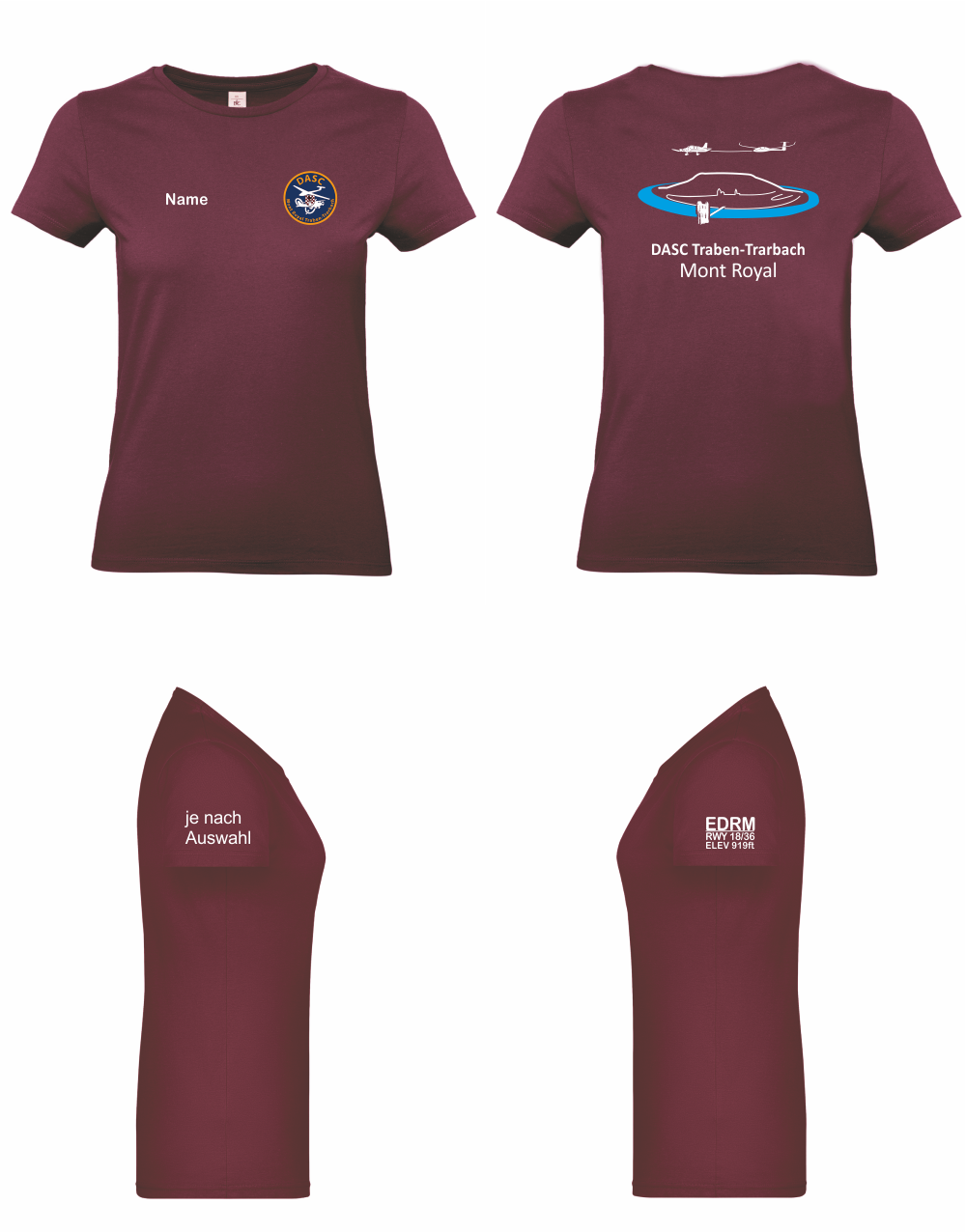 Damen T-Shirt DASC Traben-Trarbach (mehrfarbiger Rückendruck)