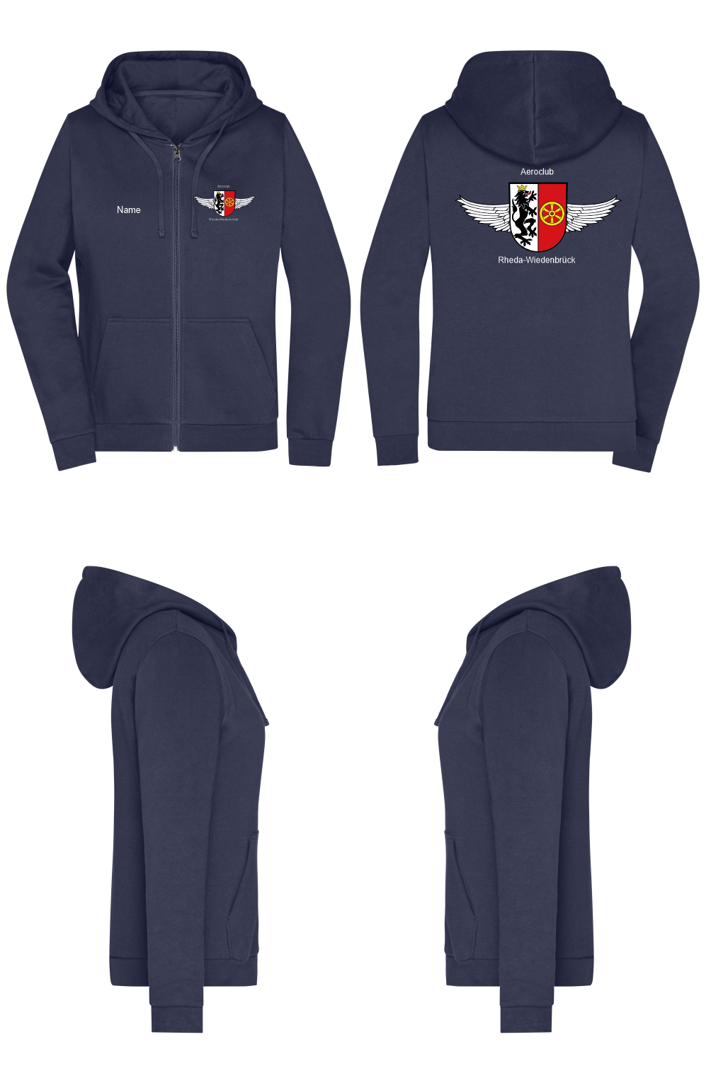 Damen ZIP-Hoodie Aeroclub Rheda-Wiedenbrück