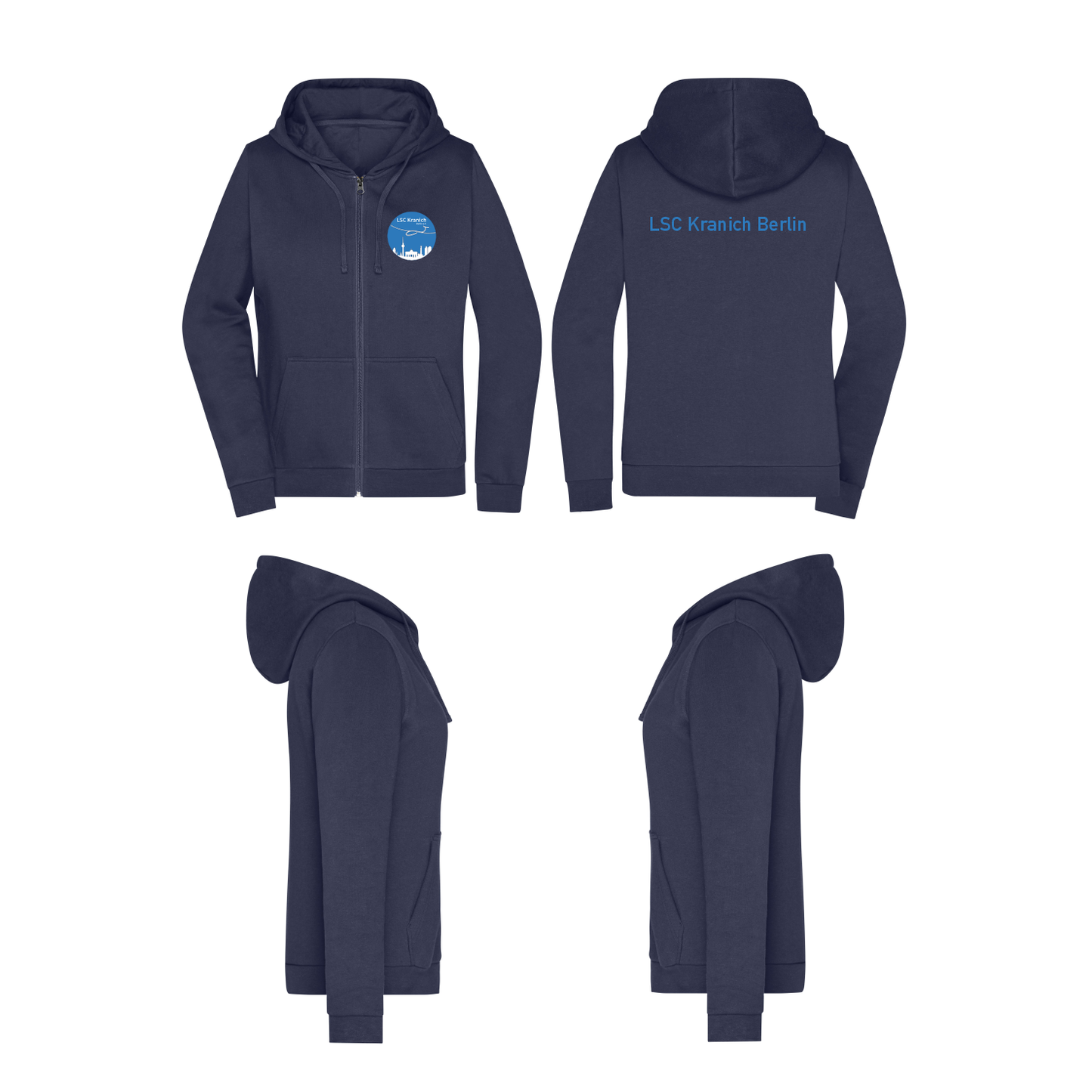 Damen ZIP-Hoodie LSC Kranich Berlin