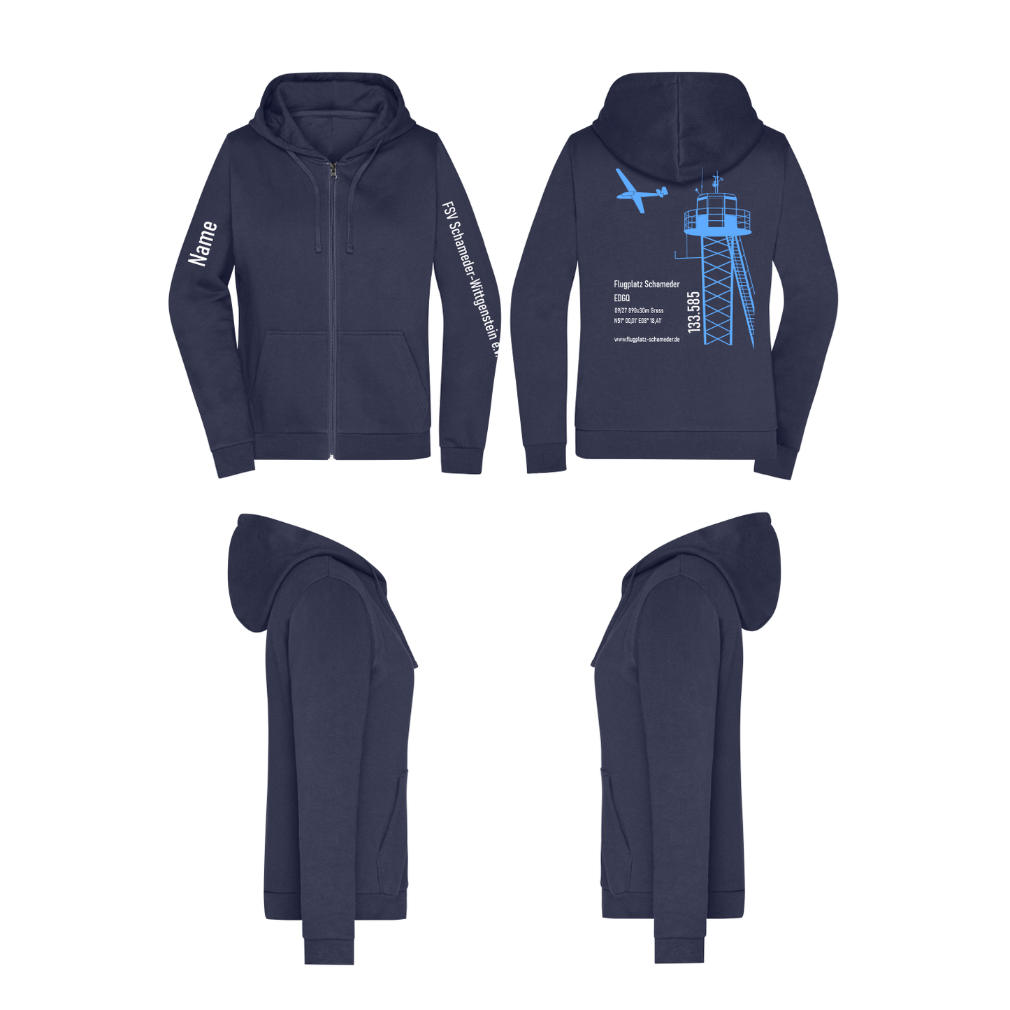 Damen ZIP-Hoodie FSV Schameder-Wittgenstein e.V.