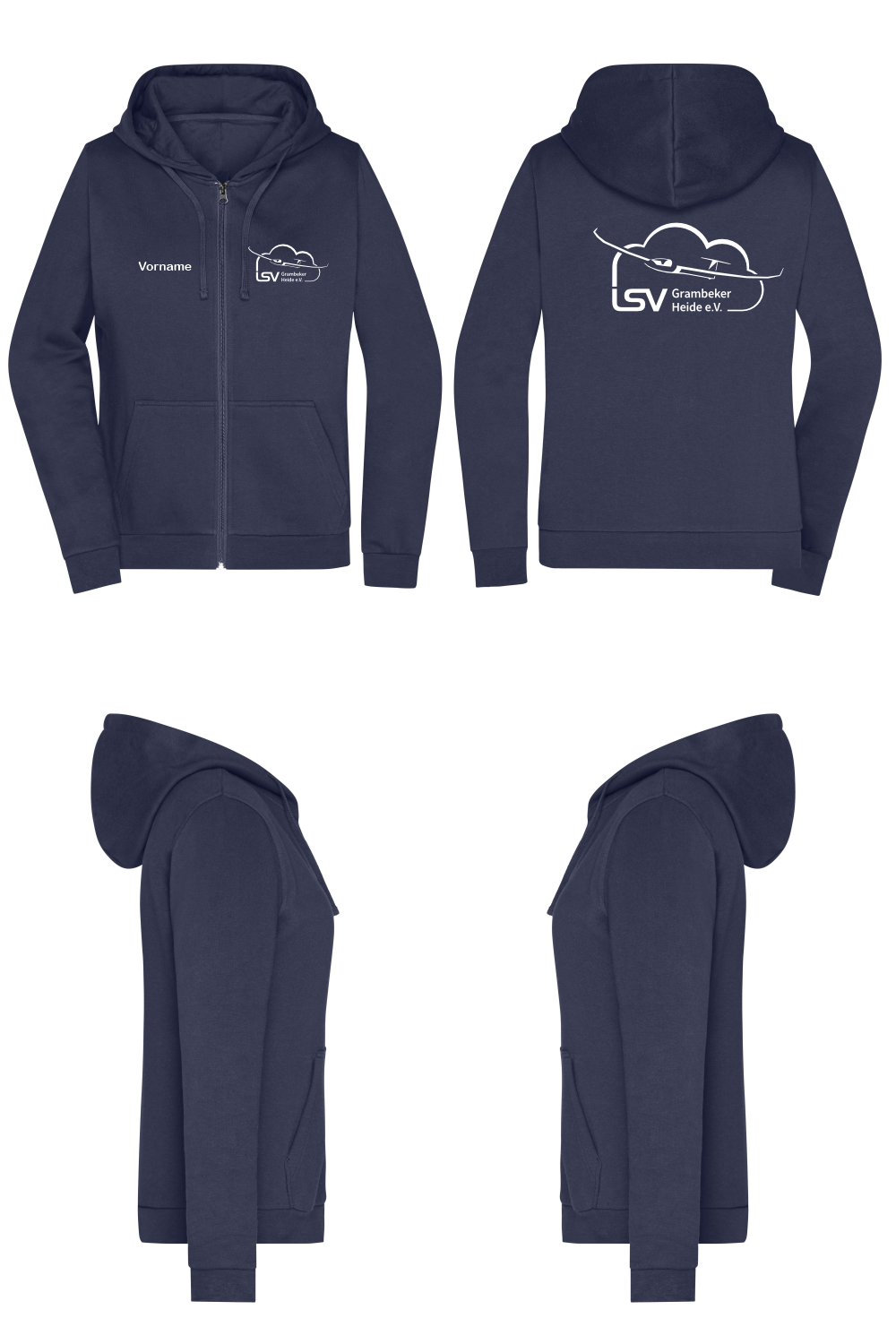 Damen ZIP-Hoodie LSV Grambeker Heide