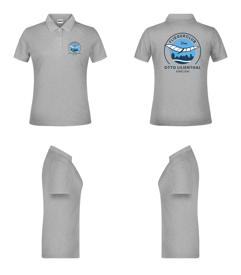 Damen Poloshirt Fliegerclub Anklam „Otto Lilienthal”