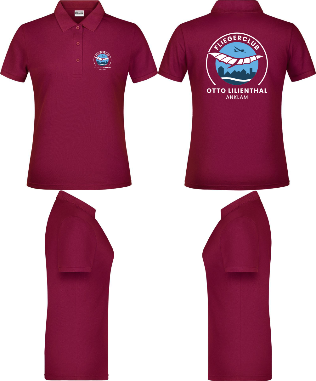 Damen Poloshirt Fliegerclub Anklam „Otto Lilienthal”