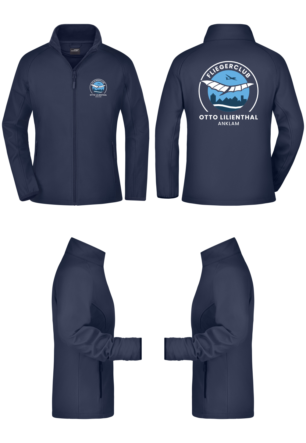 Damen Softshelljacke Fliegerclub Anklam „Otto Lilienthal”