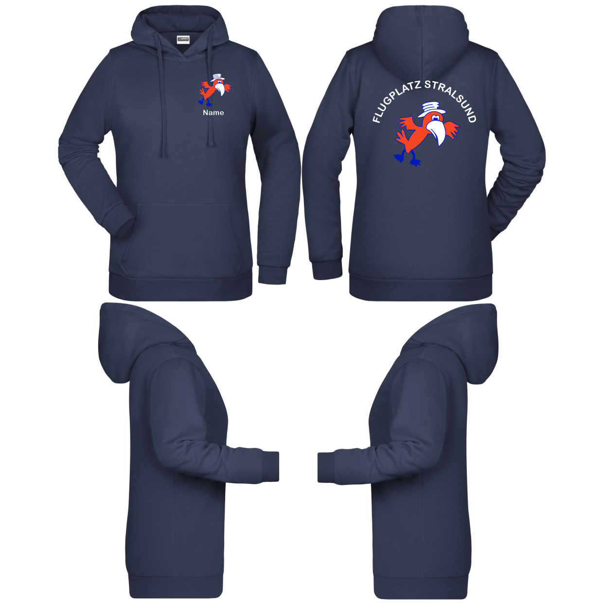 Damen Hoodie Flugsportklub Stralsund