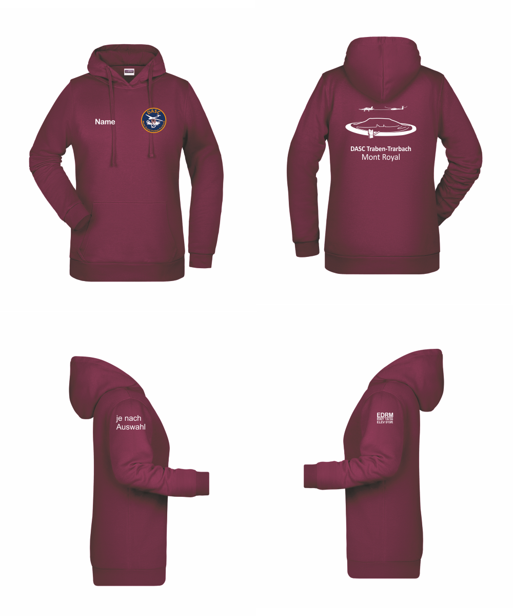 Damen Hoodie DASC Traben-Trarbach (einfarbiger Rückendruck)