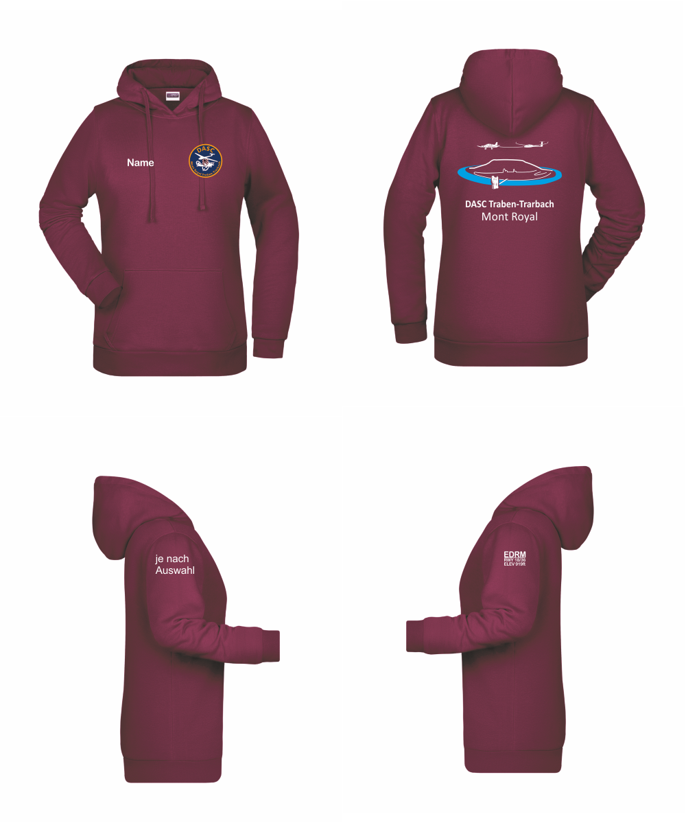Damen Hoodie DASC Traben-Trarbach (mehrfarbiger Rückendruck)