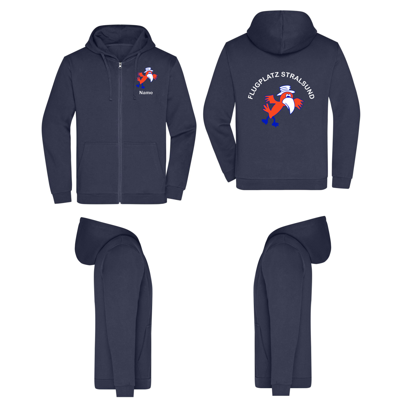 unisex ZIP-Hoodie Flugsportklub Stralsund