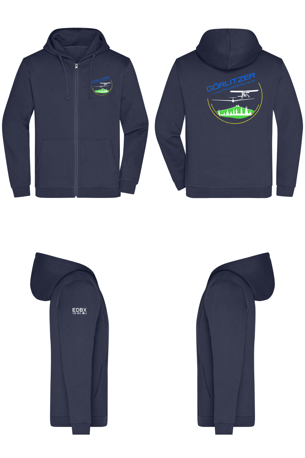 unisex ZIP-Hoodie Görlitzer Flugsportclub