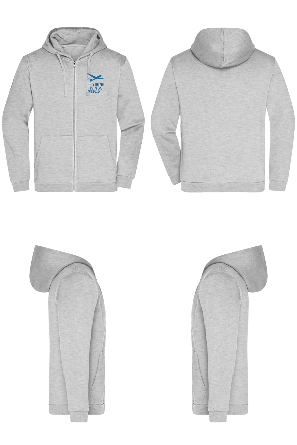 unisex ZIP-Hoodie YOUNG WINGS