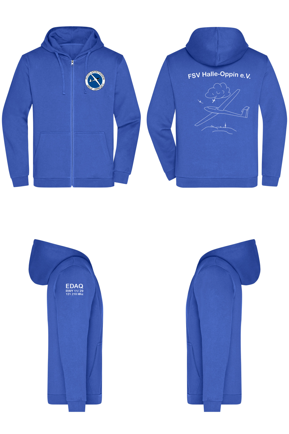 Herren ZIP-Hoodie FSV Halle-Oppin e.V.