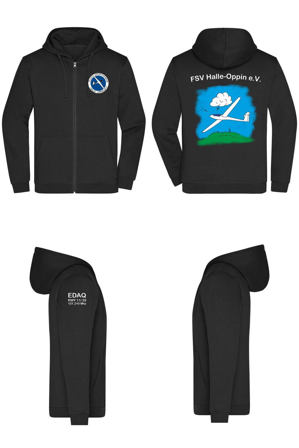 Herren ZIP-Hoodie FSV Halle-Oppin e.V.