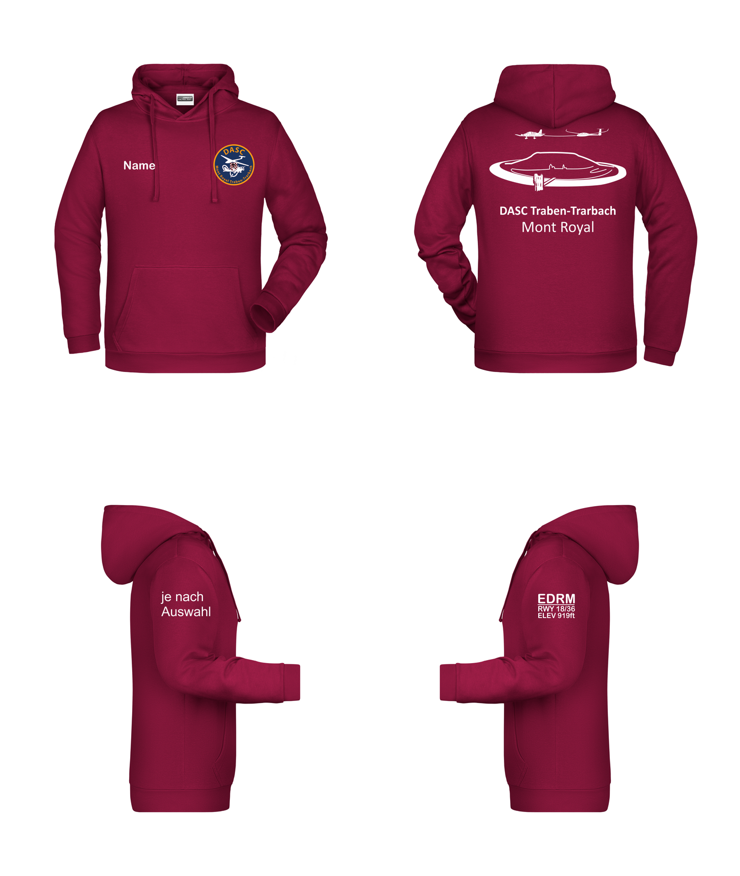 Herren Hoodie DASC Traben-Trarbach (einfarbiger Rückendruck)