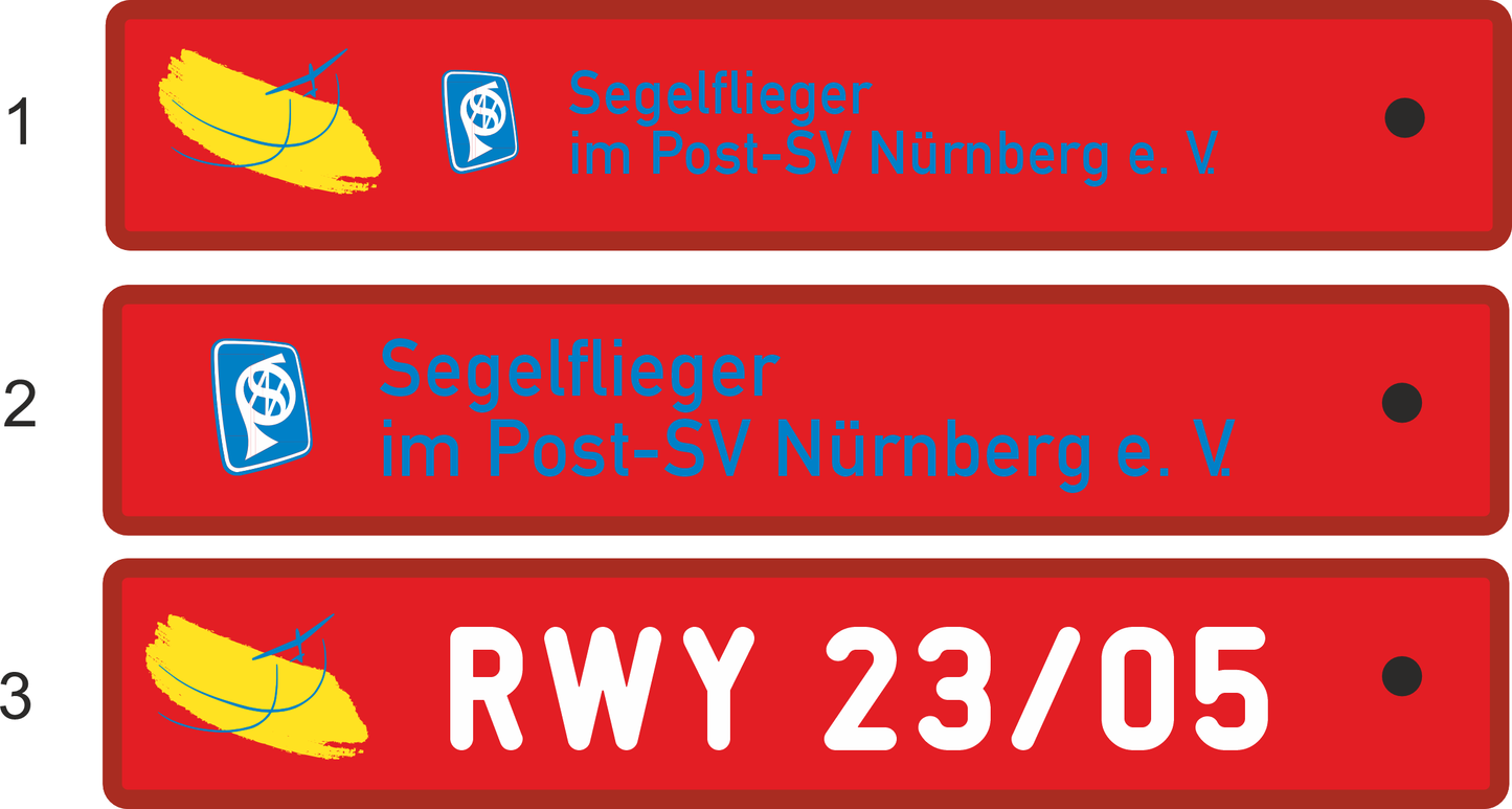 Schlüsselanhänger Segelflieger im Post-SV Nürnberg e.V.