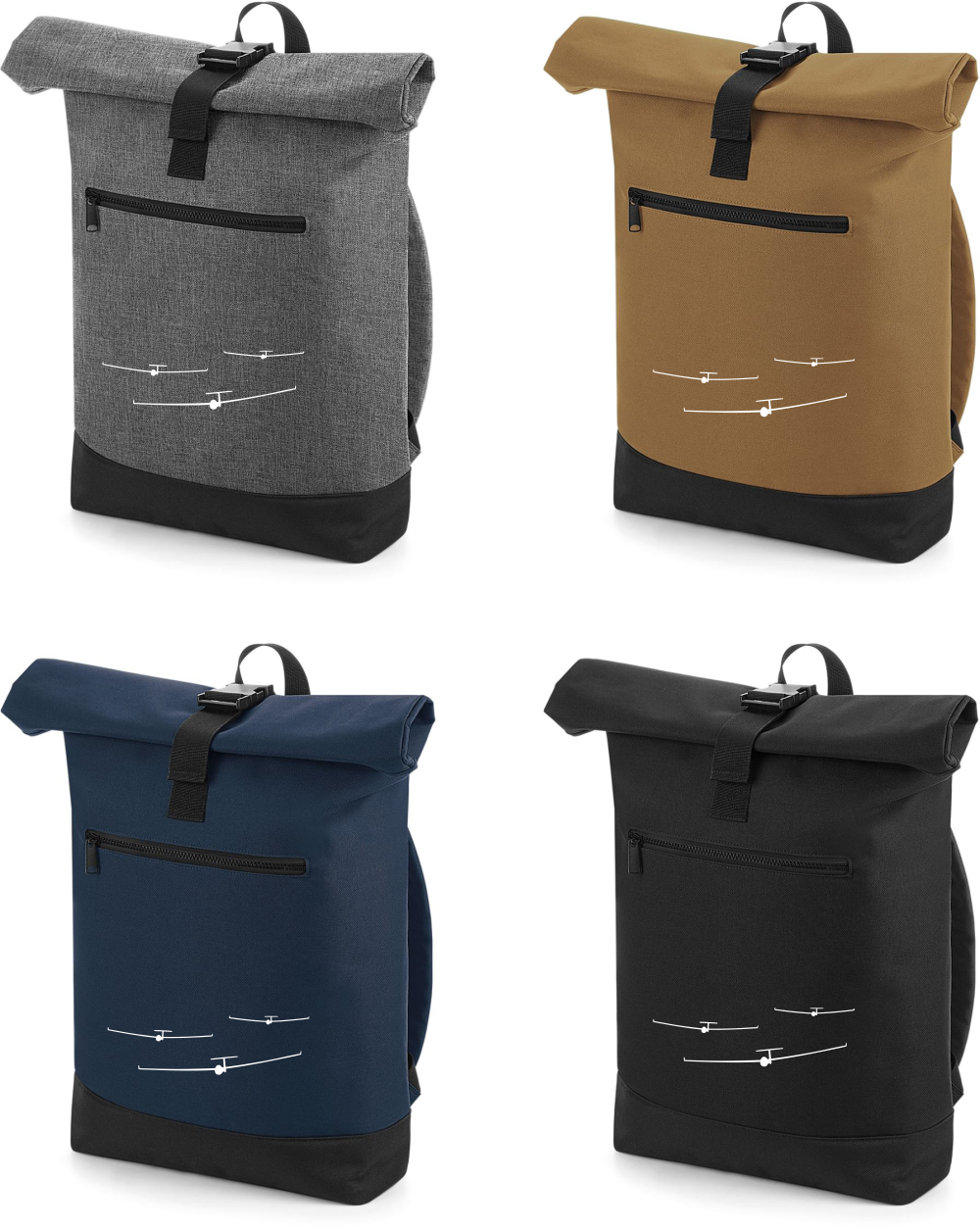 Segelflieger Rucksack "Roll-Top" Team Segelflugzeug