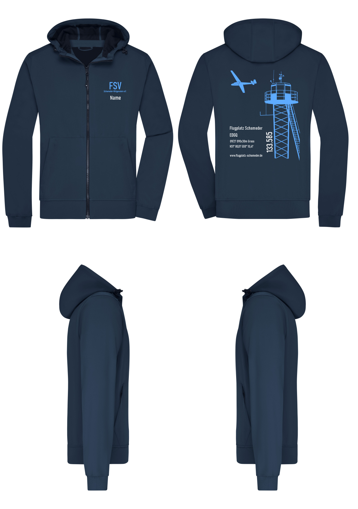 unisex Softshelljacke mit Kapuze FSV Schameder-Wittgenstein e.V.