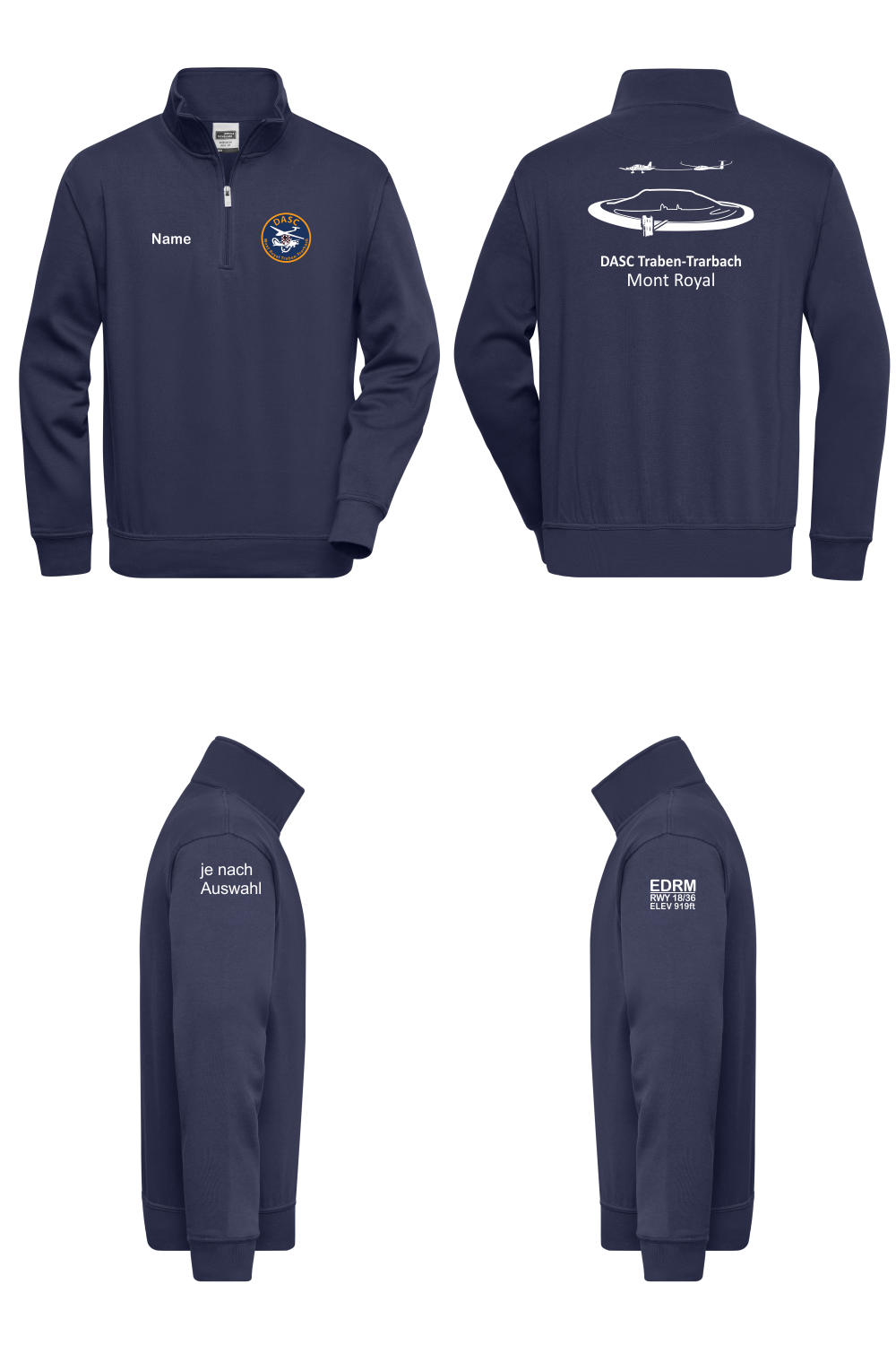 Workwear Sweatshirt DASC Traben-Trarbach (einfarbiger Rückendruck)