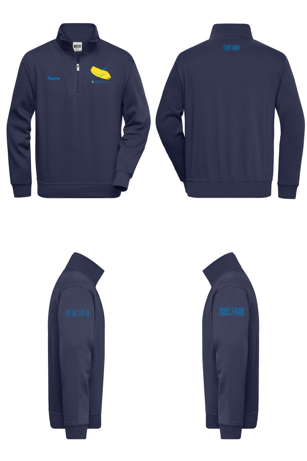 Workwear Sweatshirt Segelflieger im Post-SV Nürnberg e.V.