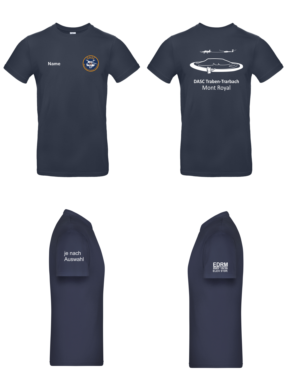 Herren/unisex T-Shirt DASC Traben-Trarbach (einfarbiger Rückendruck)