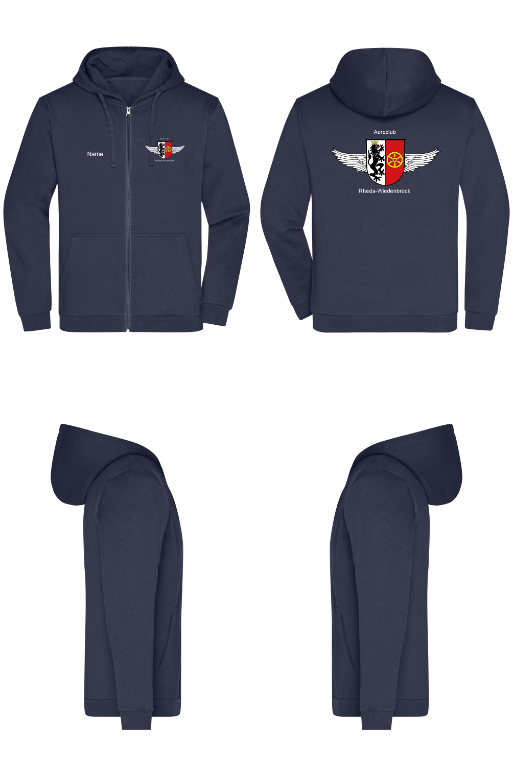 Herren ZIP-Hoodie Aeroclub Rheda-Wiedenbrück