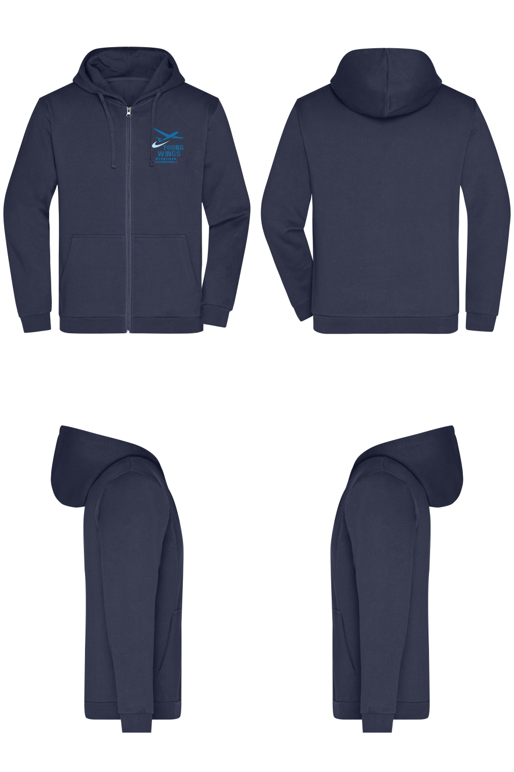 unisex ZIP-Hoodie YOUNG WINGS