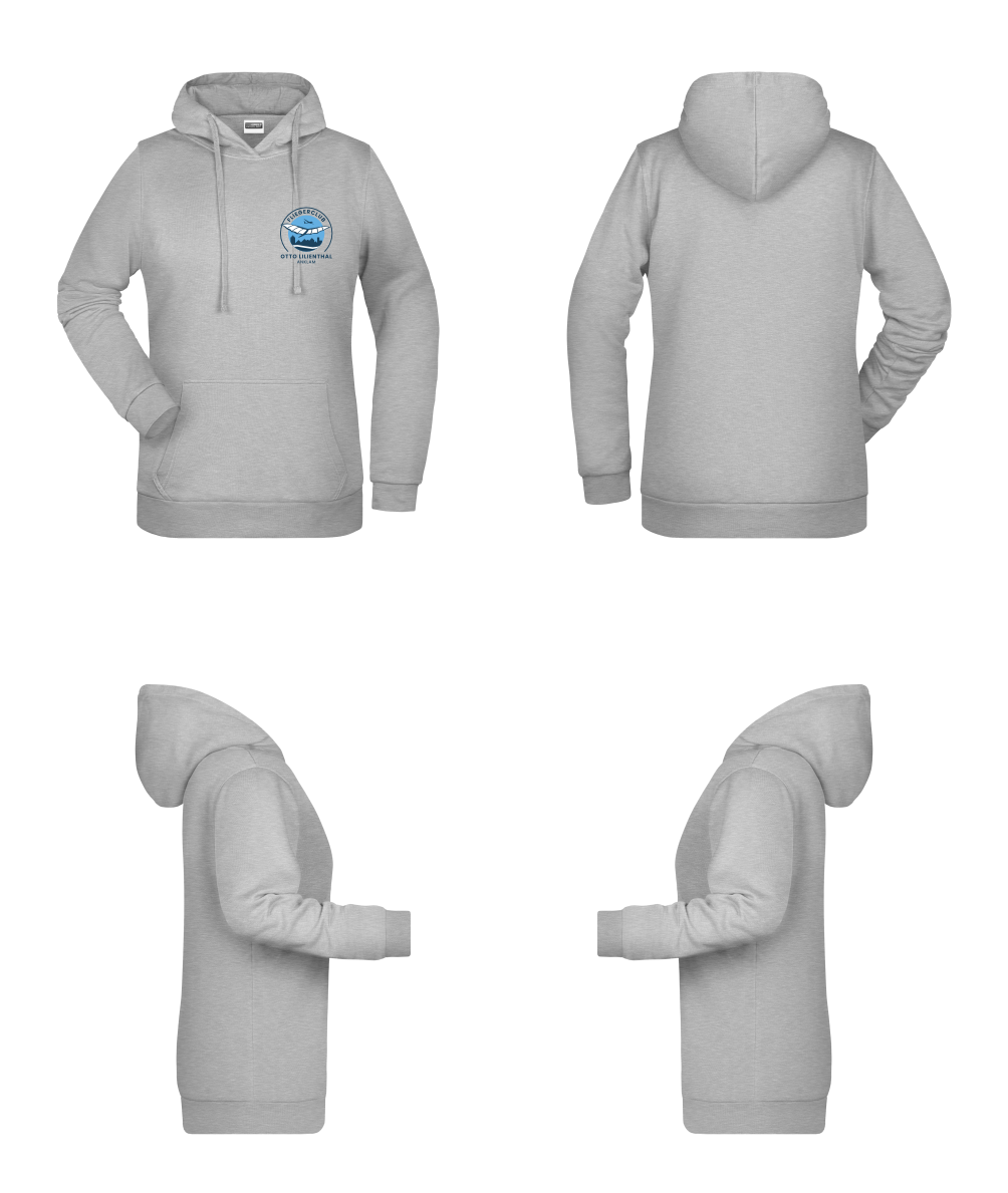 Damen Hoodie Fliegerclub Anklam „Otto Lilienthal”
