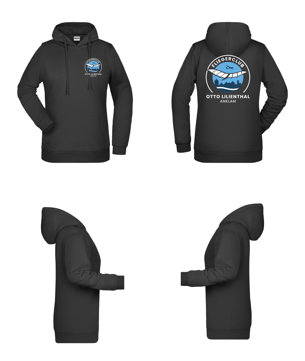 Damen Hoodie Fliegerclub Anklam „Otto Lilienthal”