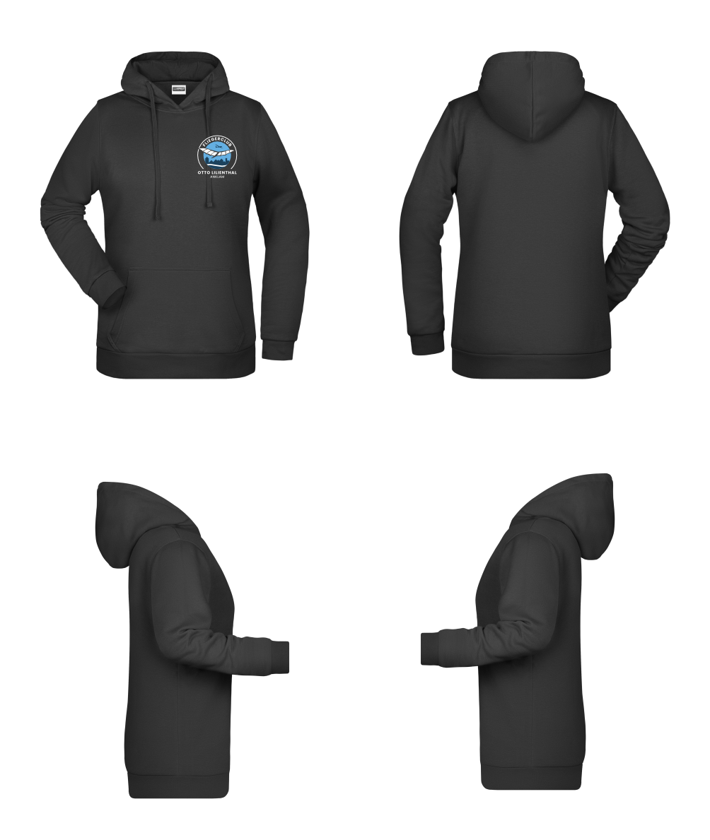 Damen Hoodie Fliegerclub Anklam „Otto Lilienthal”