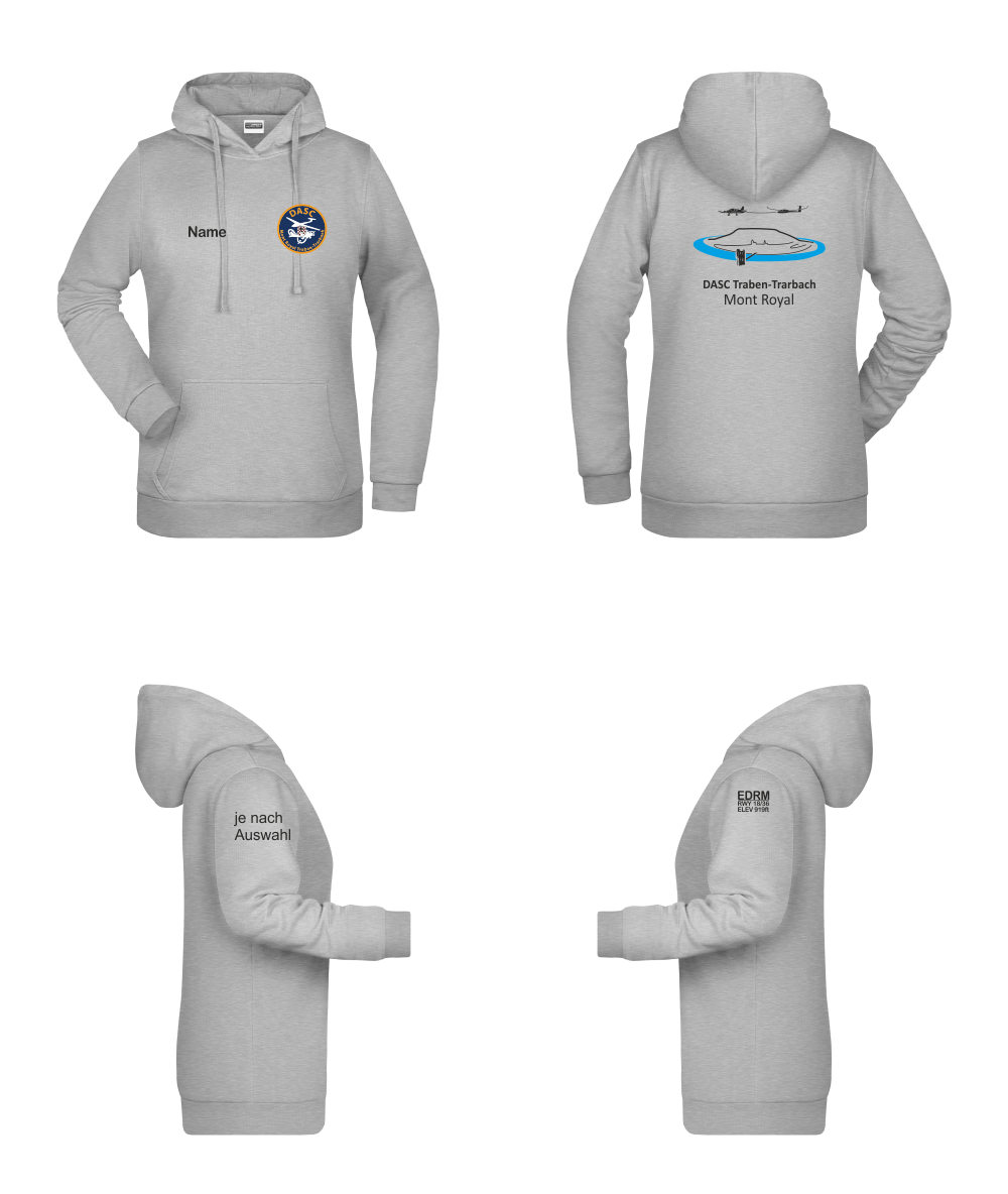 Damen Hoodie DASC Traben-Trarbach (mehrfarbiger Rückendruck)