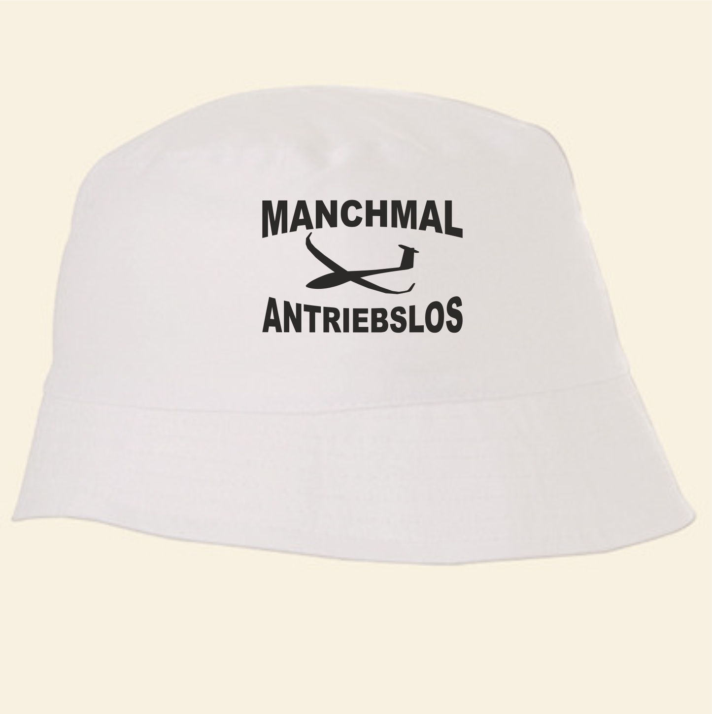einfacher Segelflieger-Hut "Manchmal bin ich antriebslos"