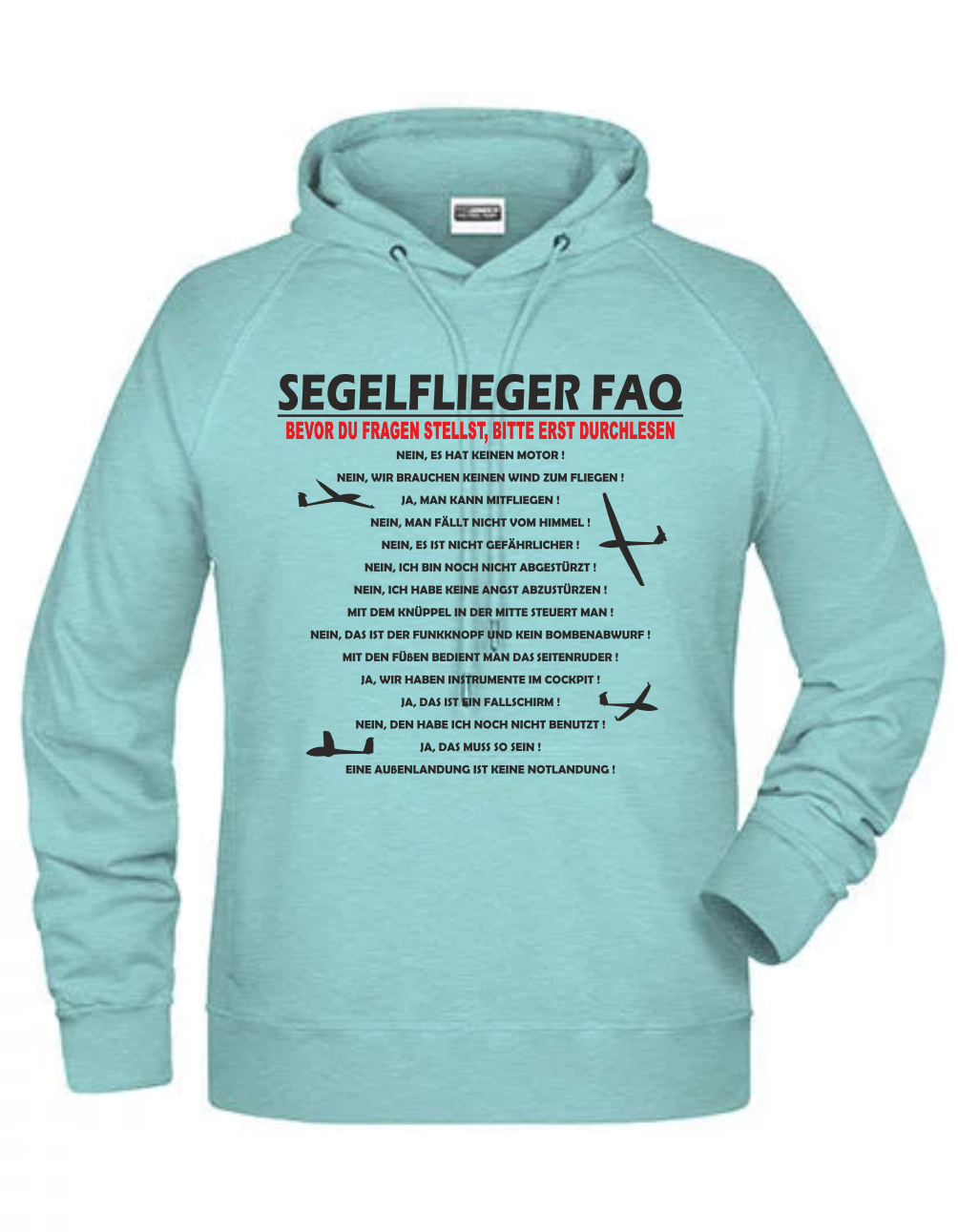 Hoodie 2XL "FAQ Segelflieger"