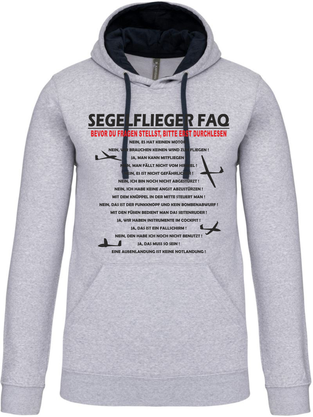 Premium Hoodie "FAQ Segelfliegen"