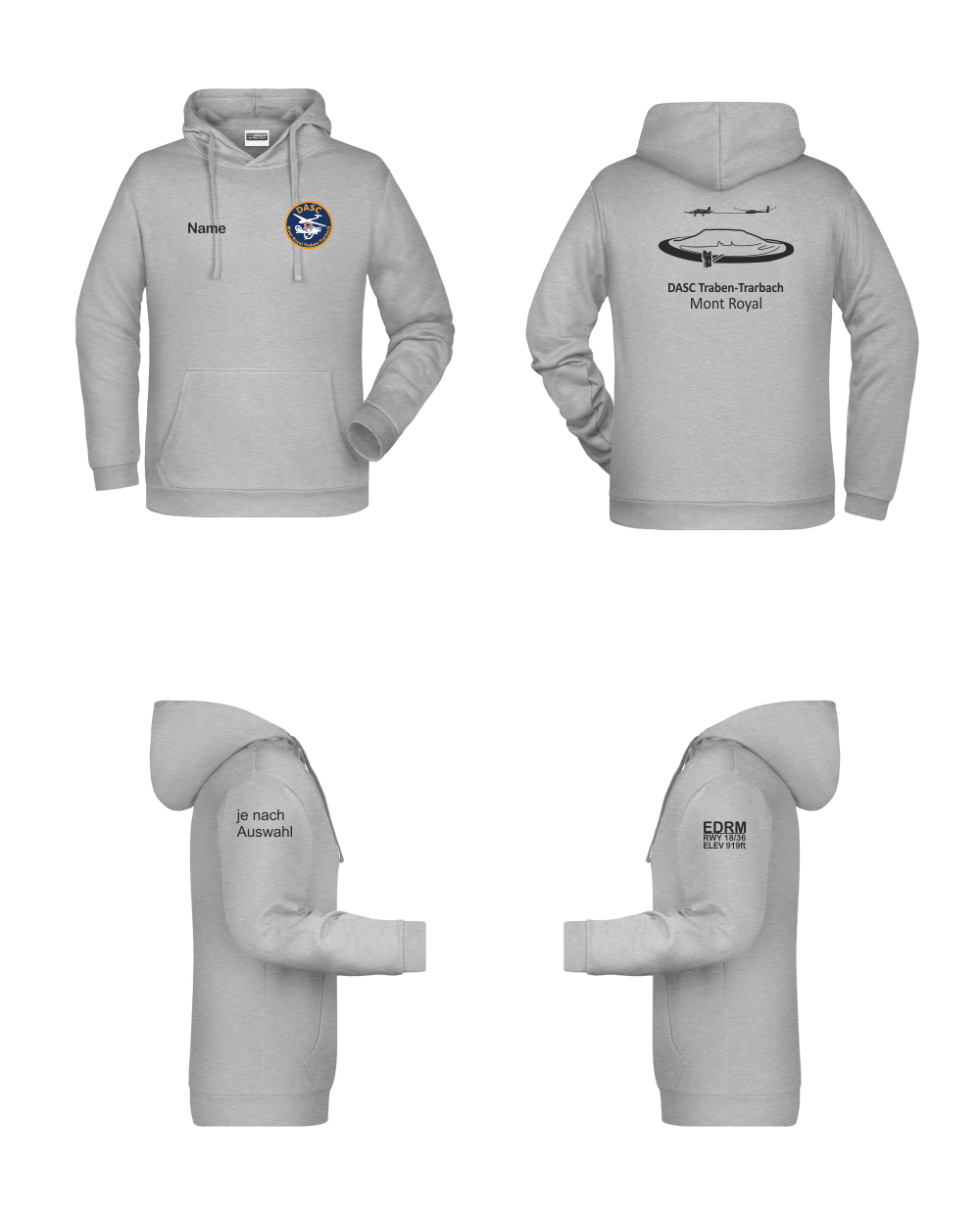 Herren Hoodie DASC Traben-Trarbach (einfarbiger Rückendruck)