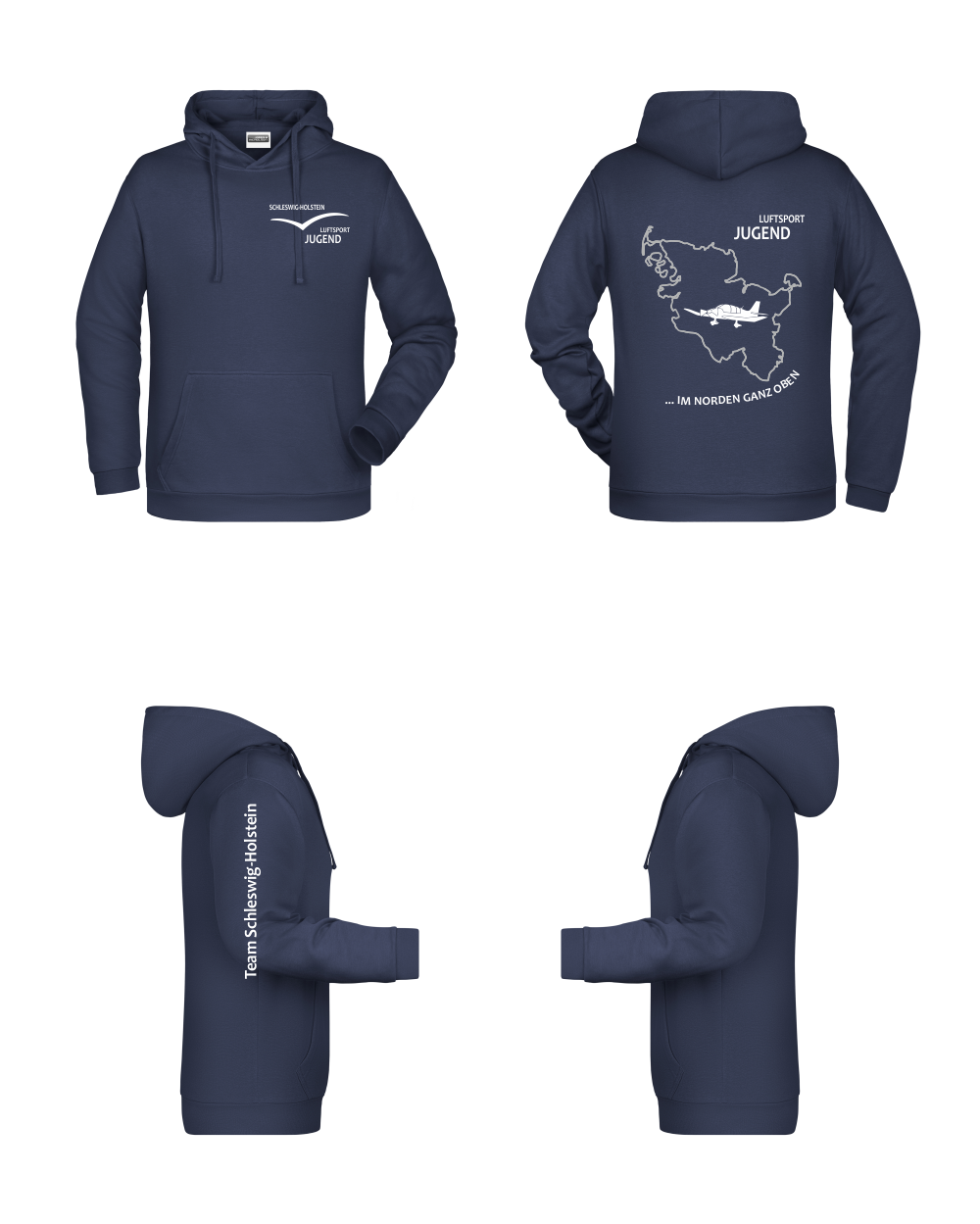 Hoodie "Motorflieger" Luftsportjugend Schleswig-Holstein