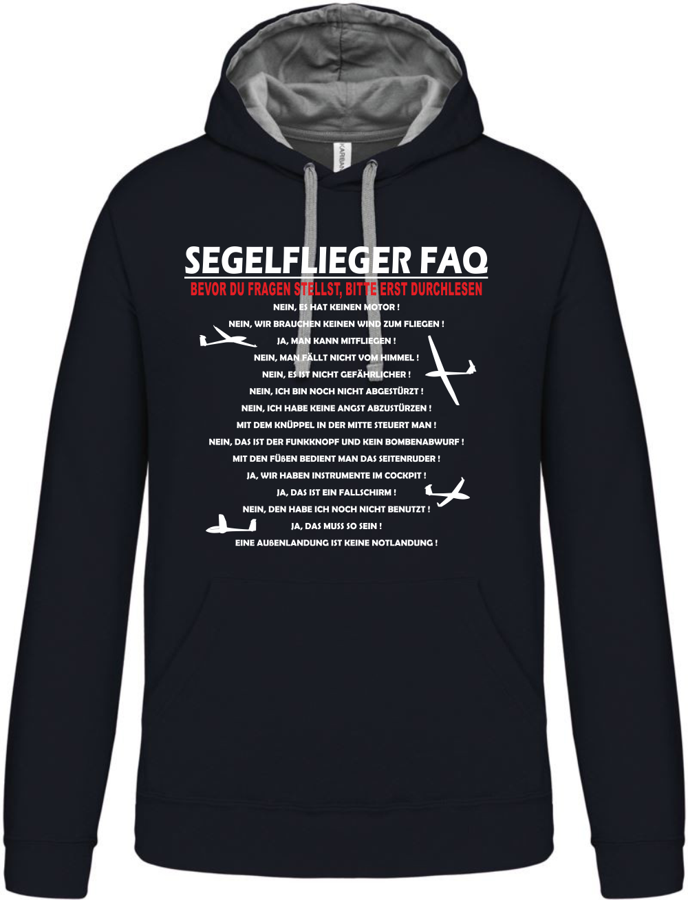 Premium Hoodie "FAQ Segelfliegen"