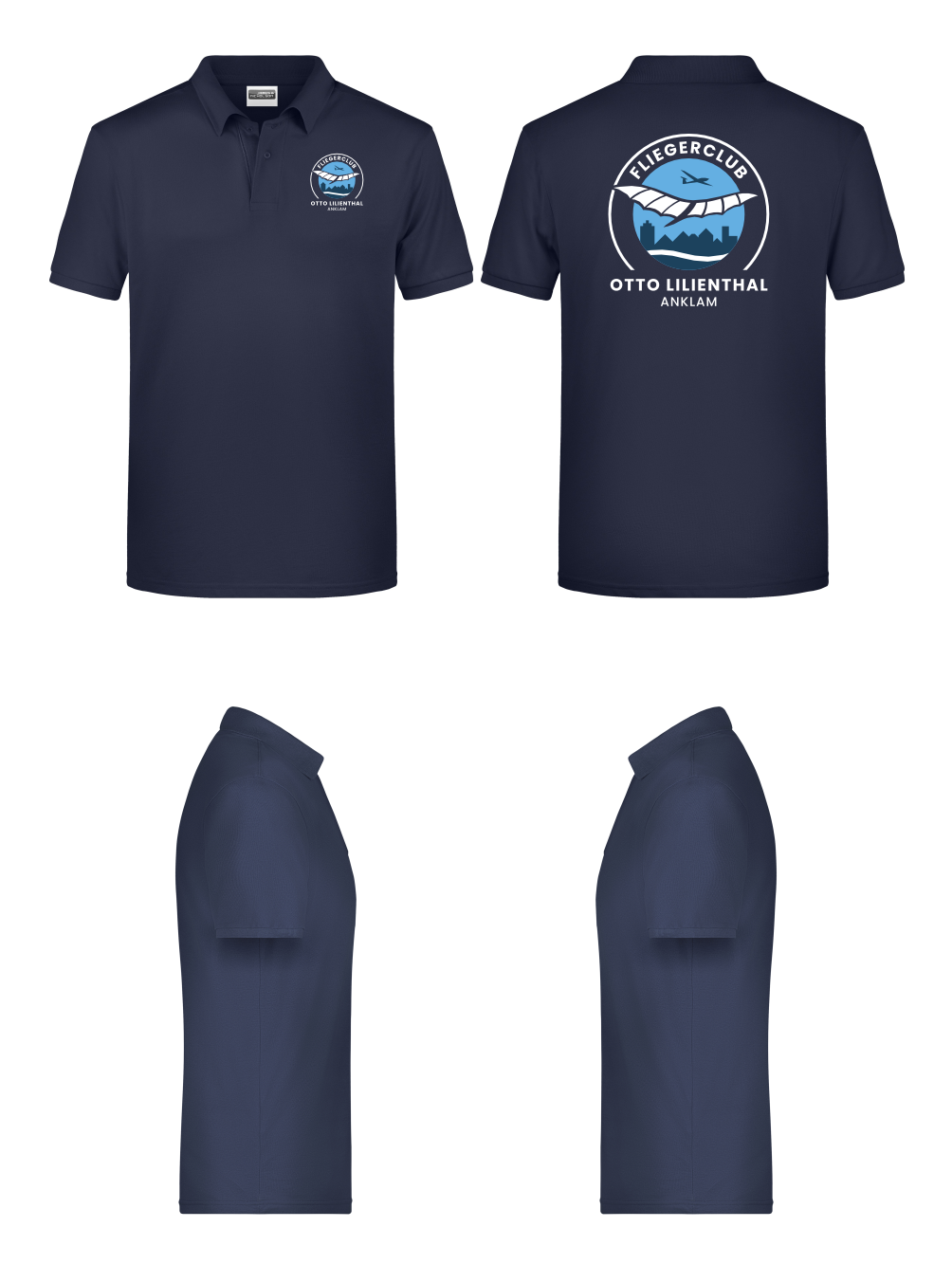 unisex Poloshirt Fliegerclub Anklam „Otto Lilienthal”