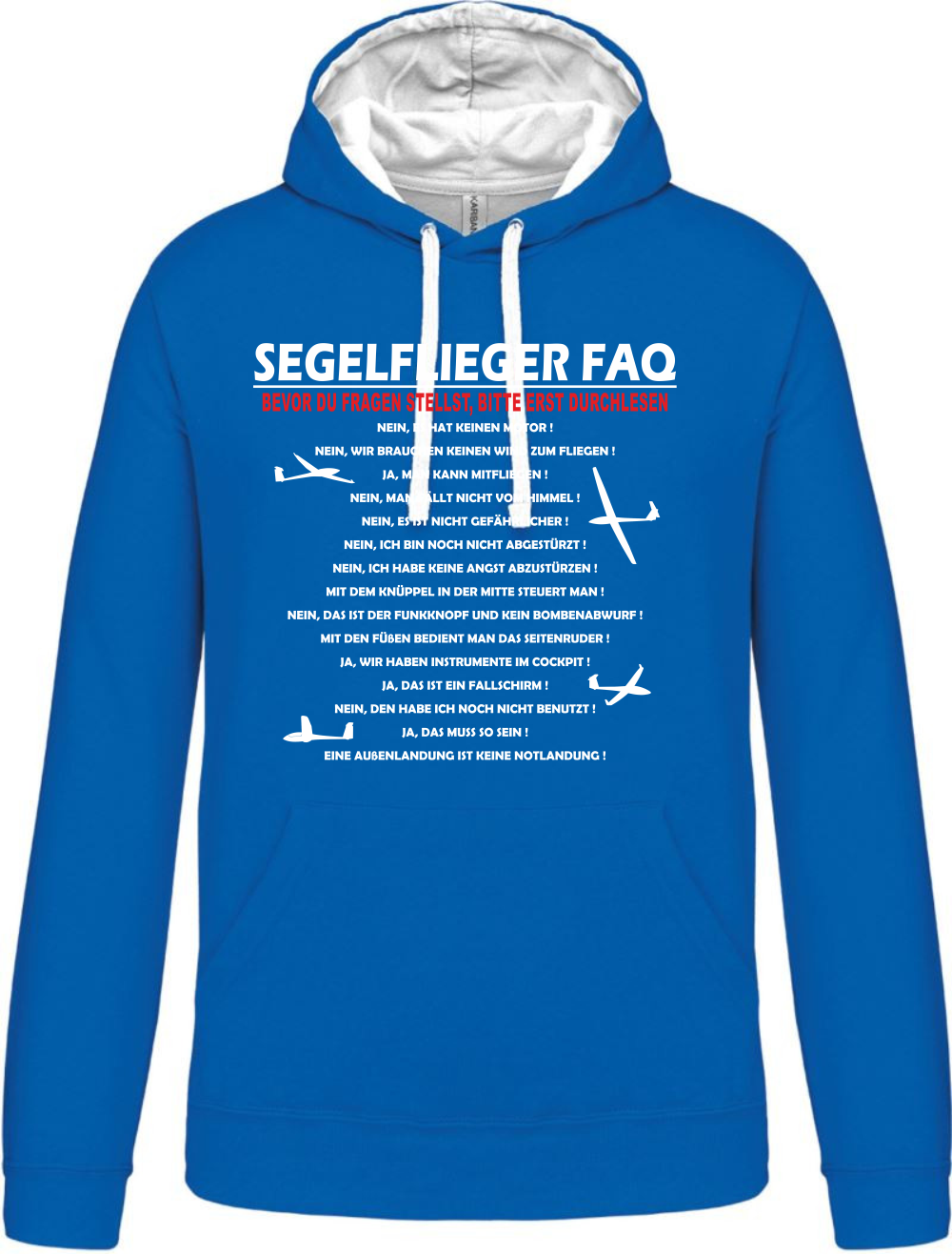 Premium Hoodie "FAQ Segelfliegen"