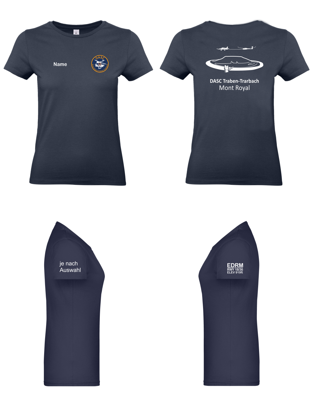 Damen T-Shirt DASC Traben-Trarbach (einfarbiger Rückendruck)