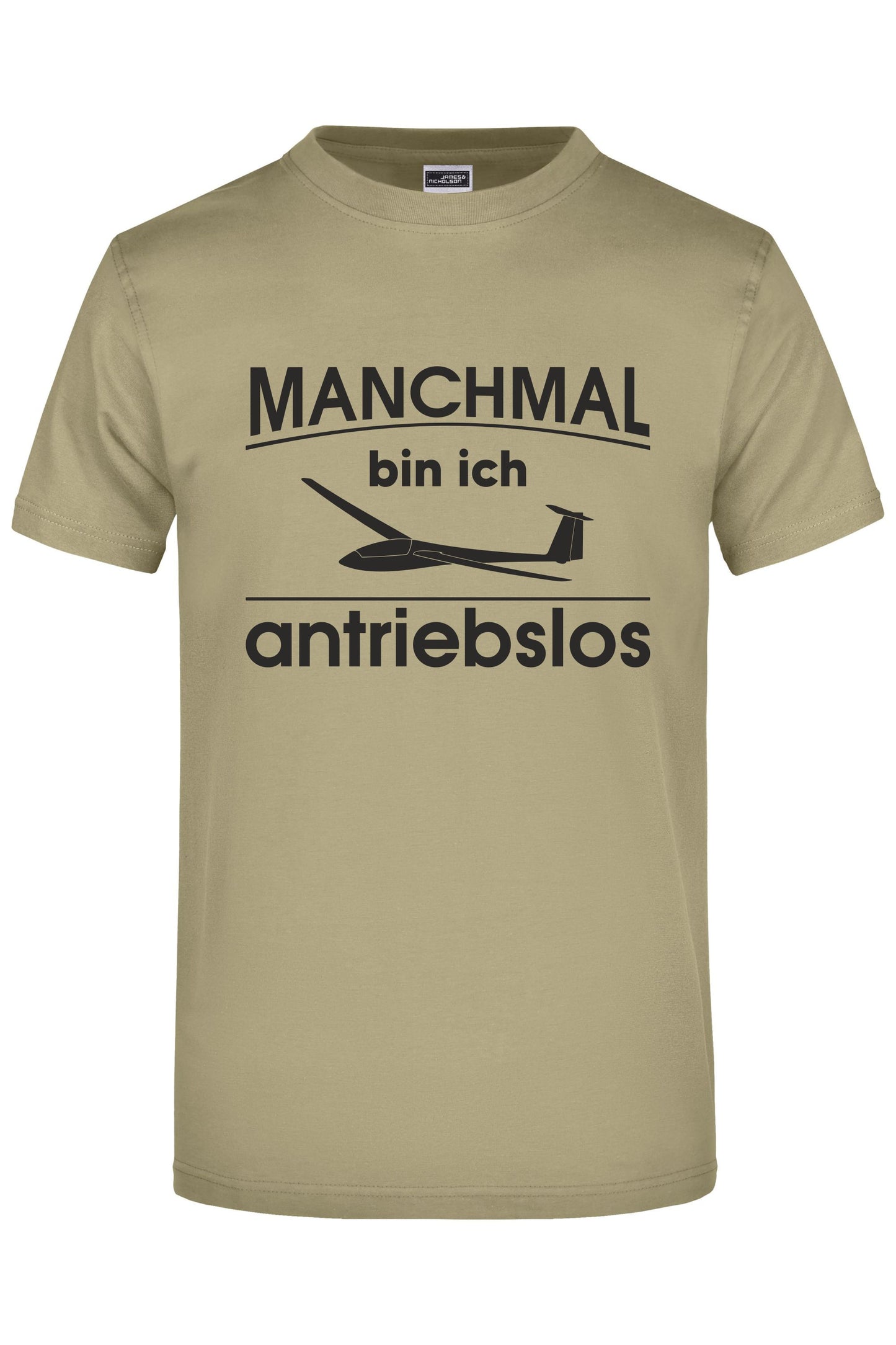 Premium T-Shirt "antriebsloser Segelflieger"