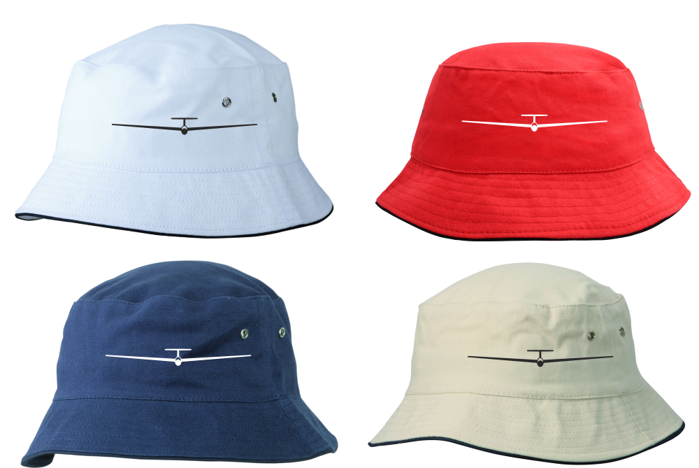 klassischer Segelflieger-Hut "Segelflugzeug Frontansicht"