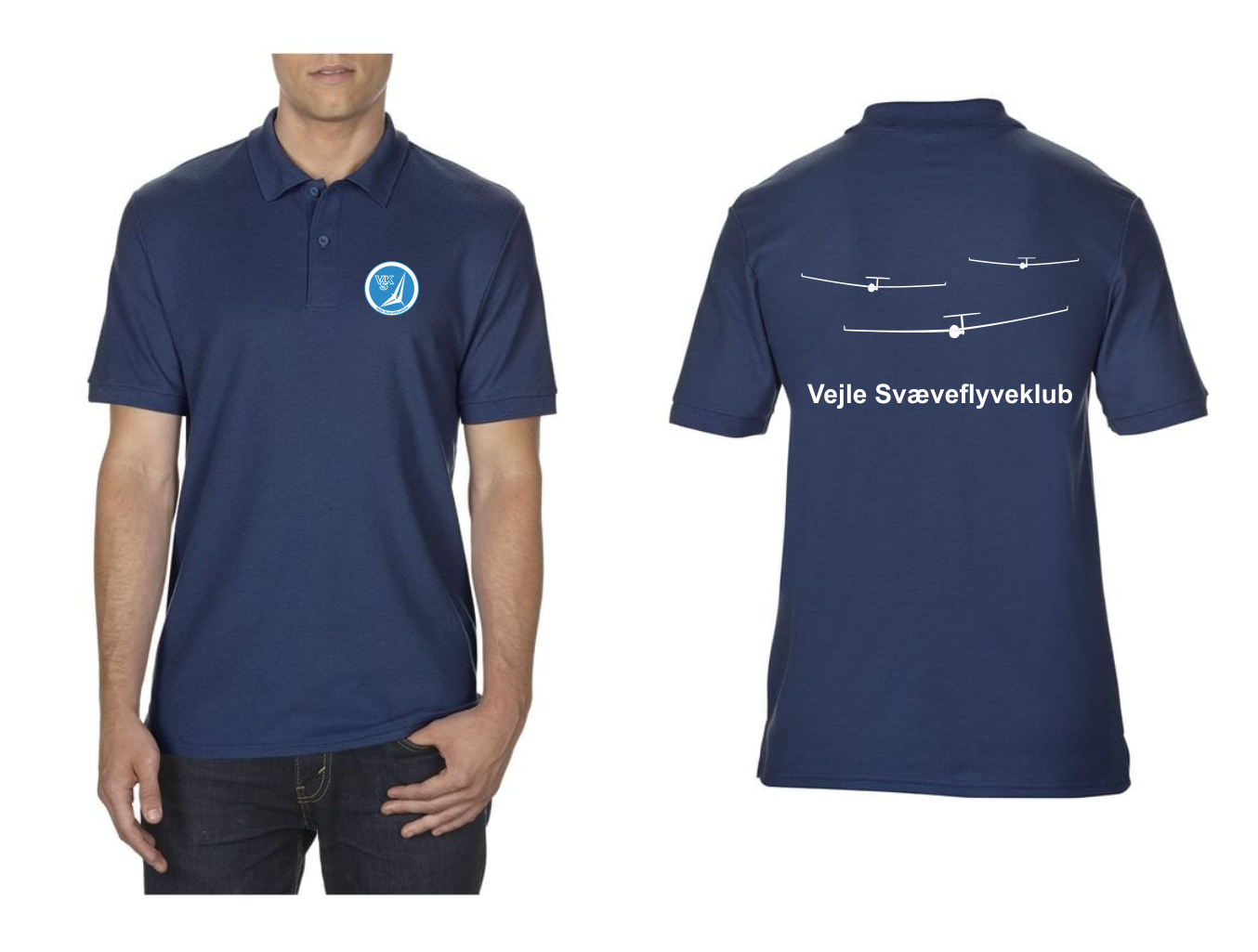 men poloshirt - Vejle Svæveflyveklub