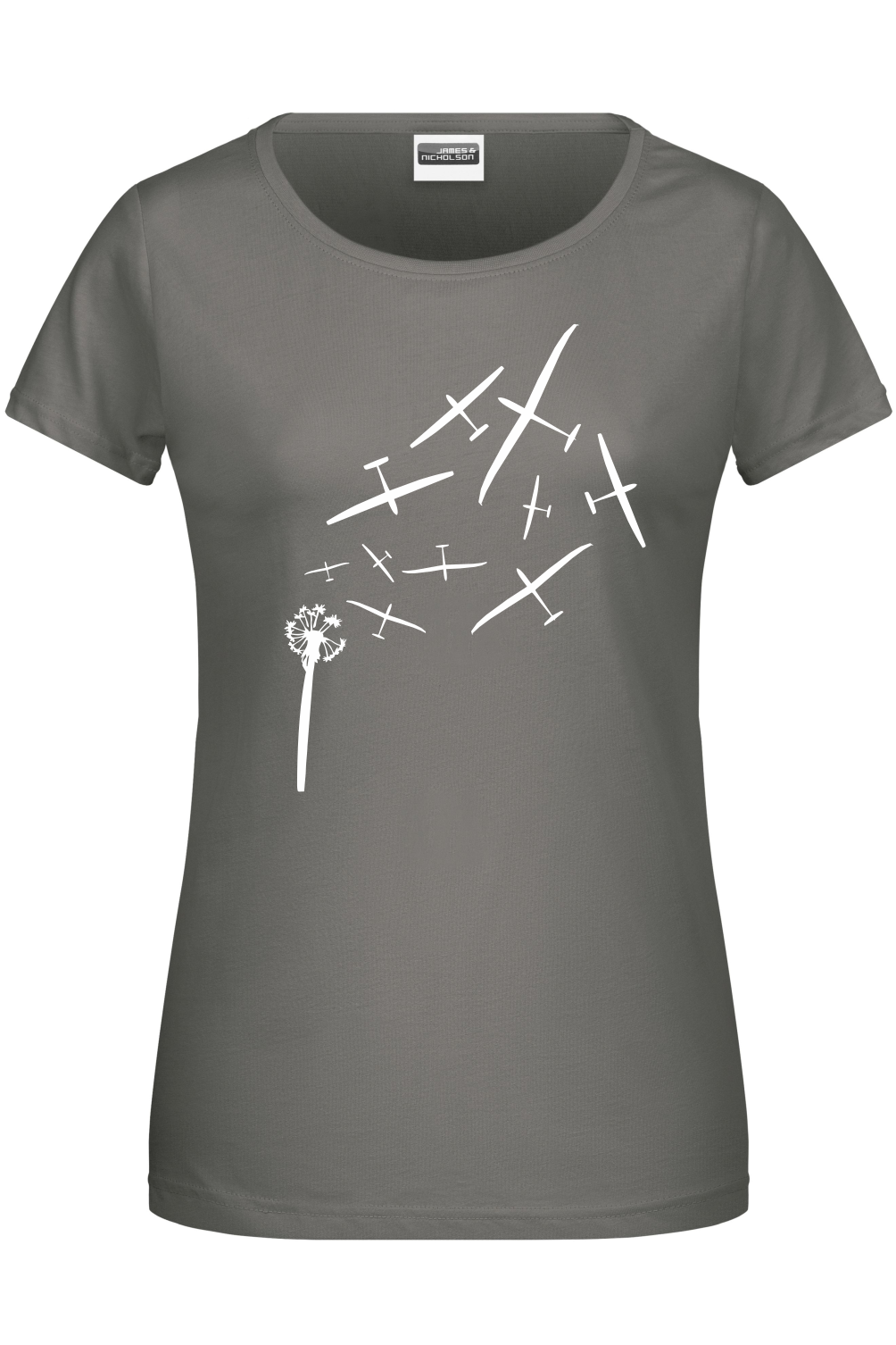 T-Shirt grau XL "Pusteblume Segelflieger"