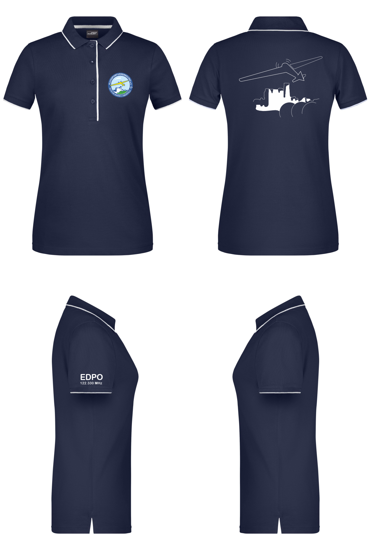Damen Kontrast-Poloshirt FSV Neumarkt