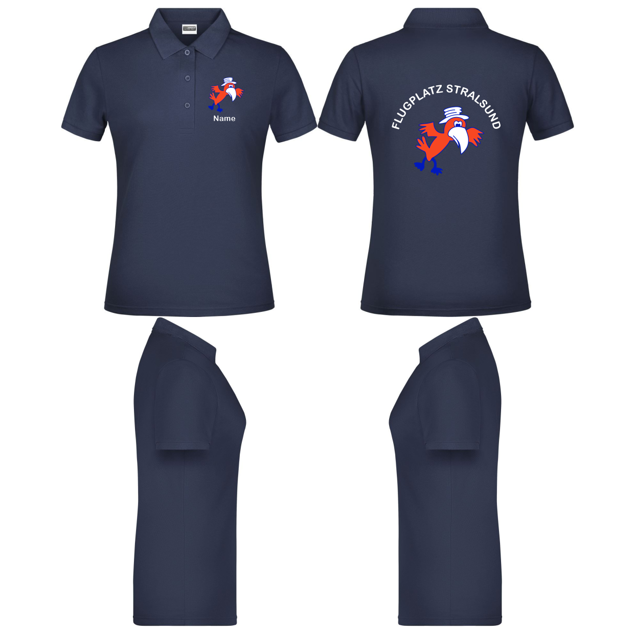 Damen Poloshirt Flugsportklub Stralsund