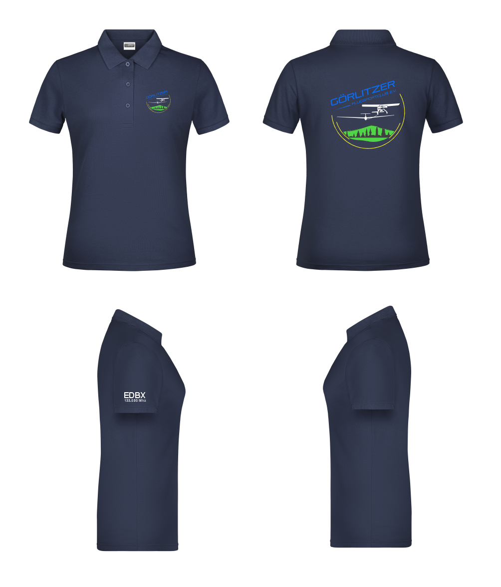 Damen Poloshirt Görlitzer Flugsportclub